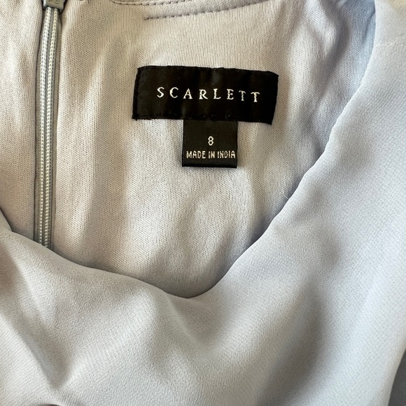 Scarlett Blue Dress with attached shawl - Picture 8 of 8